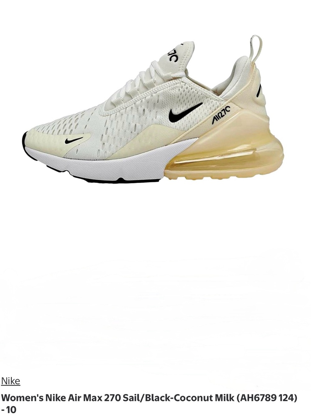 Nike Women's Air Max 270 - Coconut